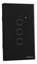 INTERRUPTOR SMART WIFI TOUCH 3 TECLAS EWS 1003 PRETO