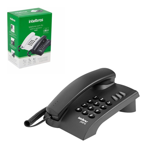 Pleno - Telefone com fio (preto)
