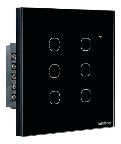 [1323] interruptor smart wifi touch 6 teclas ews 1006 preto