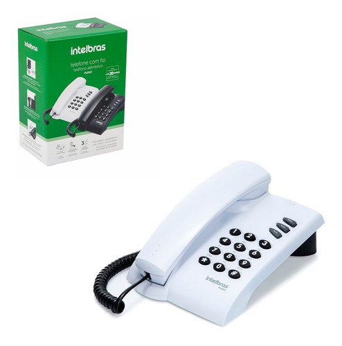 [221657] TELEFONE COM FIO PLENO (CINZA ÁRTICO)
