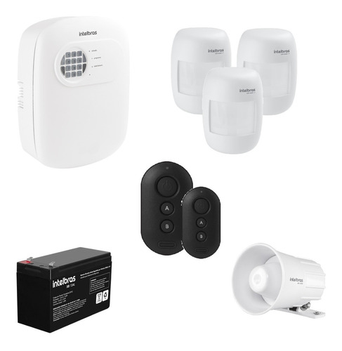 [5629] KIT ANM 24 NET COM CONTROLE + 1X XAC 4000 PRETO + 3X IVP 3000 CF + 1X SIR 1000 + 1X XB 12AL