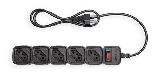 [727] PROTETOR DE TOMADAS C/ 5 - EPE 205 PRETO